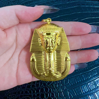 Gold Color Pendant Necklace with Chain Luxury Gold Plated Dubai African Accessories For Women Men Hip Hop Jewelry Gift