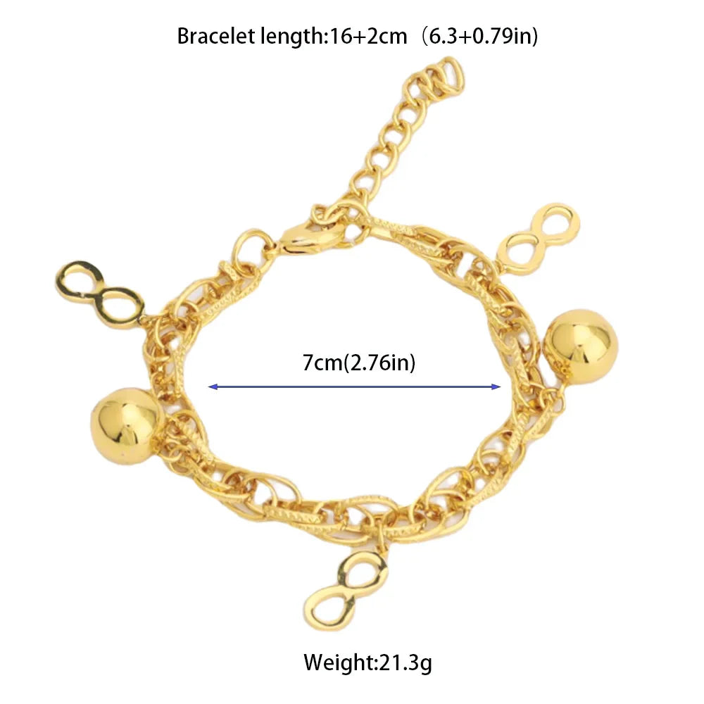 Italy Exquisite Bracelet Dubai Gold Color Hollow Out Flower Pendant Temperament Jewelry Party Wedding Clothing Accessories